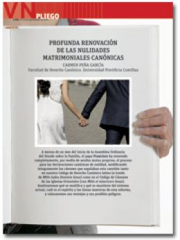 portada Pliego Reforma de las nulidades matrimoniales 2955 septiembre 2015