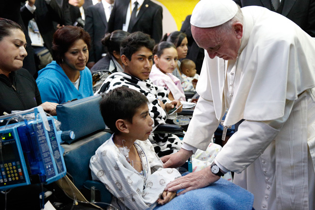 papa Francisco visita un hospital pediátrico en Ciudad de México 14 febrero 2016