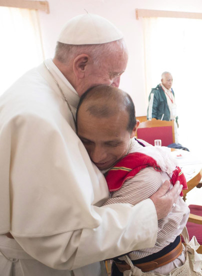 papa Francisco almuerzo con representantes indígenas en San Cristóbal de las Casas, Chiapas, 15