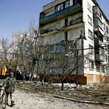 ciudad de Donestk en Ucrania, devastada por la guerra