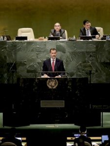 rey Felipe VI en la cumbre extraordinaria de la ONU 20 septiembre 2016