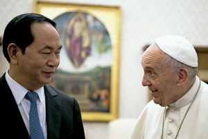 papa Francisco recibe en el Vaticano al presidente de Vietnam, Tran Dai Quang 23 noviembre 2016