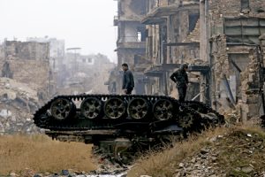 tropas del ejército sirio del presidente Bashar al-Ásad toman la ciudad de Alepo diciembre 2016