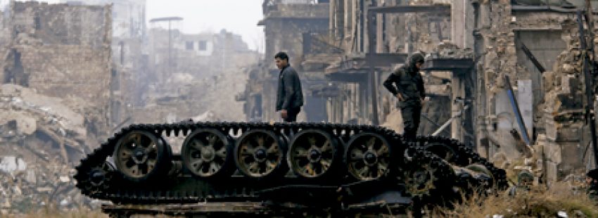 tropas del ejército sirio del presidente Bashar al-Ásad toman la ciudad de Alepo diciembre 2016