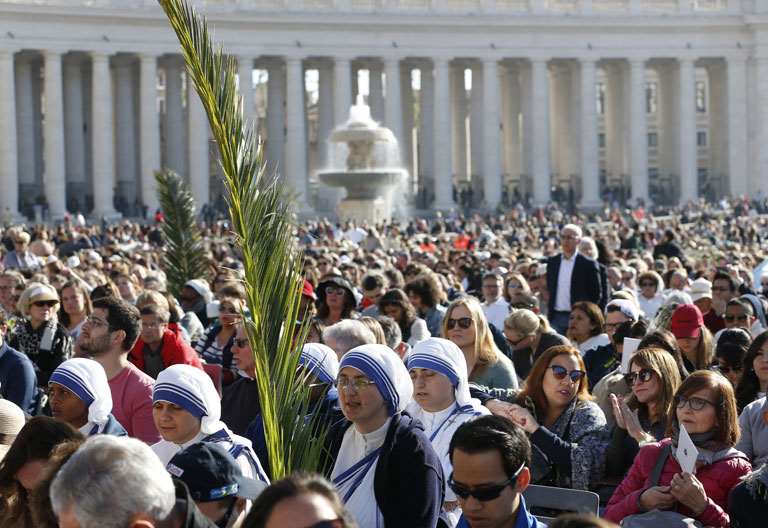 papa Francisco Domingo de Ramos en la Plaza de San Pedro Vaticano 9 abril 2017