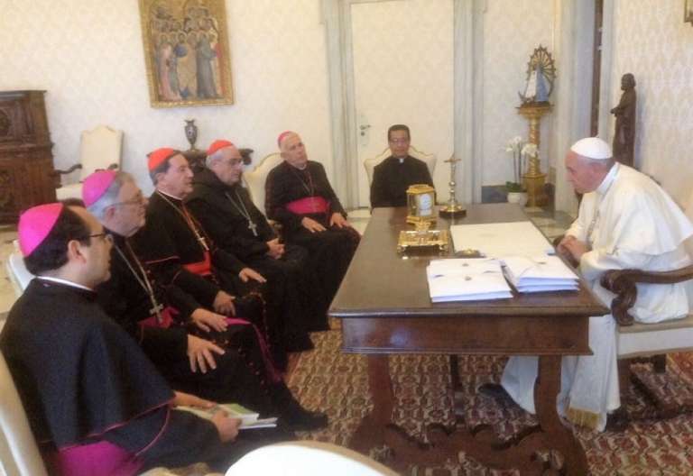 El Papa con la presidencia del CELAM