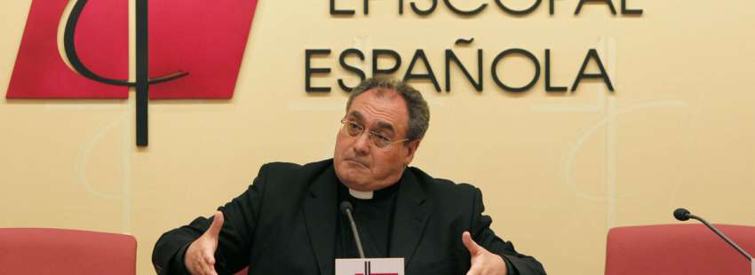 Jose María Gil Tamayo, durante una rueda de prensa secretario general Conferencia Episcopal Española CEE archivo