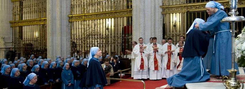 Religiosas de Iesu Communio, en una foto de archivo se intalan en Valencia 10 de junio de 2017