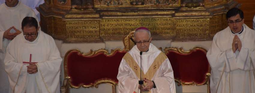 El obispo de Zamora, Gregorio Martínez, en la celebración por la Jornada del Clero San Juan de Ávila 10 de mayo de 2017