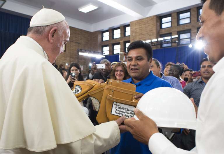 papa Francisco encuentro con trabajadores obreros