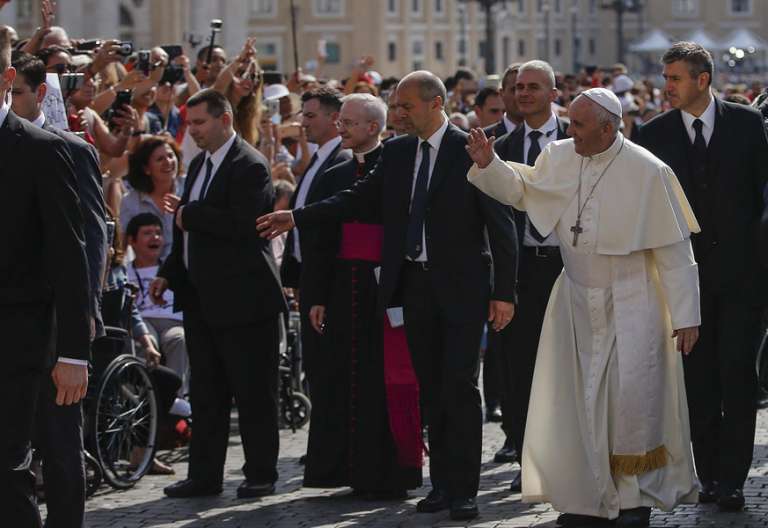 papa Francisco en la audiencia general catequesis semanal miércoles 24 mayo 2017 Plaza de San Pedro