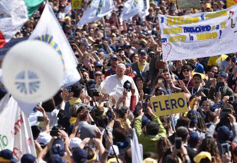 Papa Francisco en una audiencia general