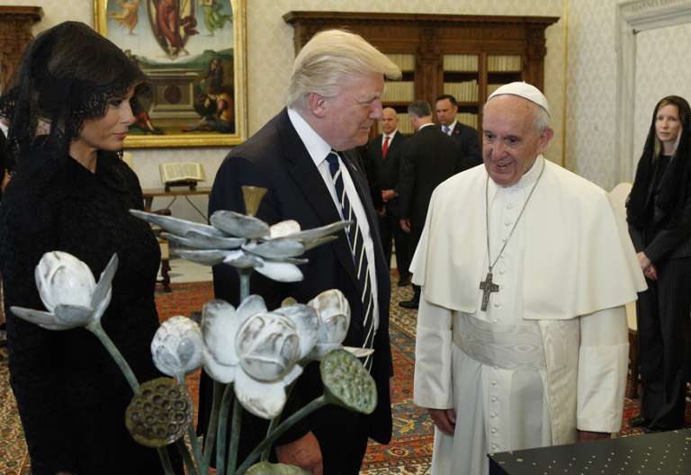 papa Francisco Donald Trump presidente Estados Unidos encuentro en el Vaticano primera visita 24