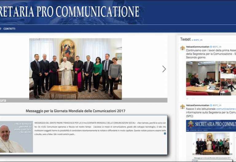 página web de la Secretaría de Comunicación vaticana