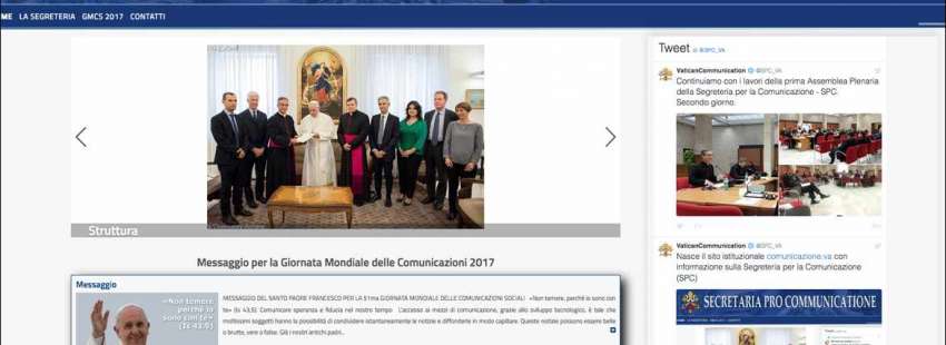 página web de la Secretaría de Comunicación vaticana