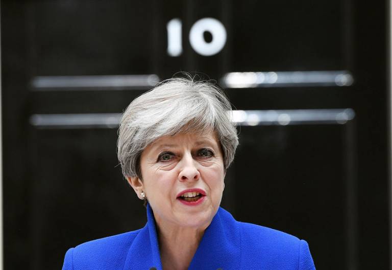 Theresa May comparece tras las elecciones del 8 de junio de 2017