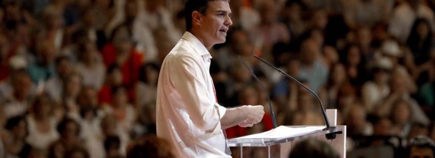 Pedro Sánchez, secretario general del PSOE, en el 39 Congreso Federal del partido/EFE