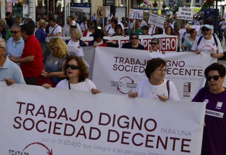 Manifestación de la HOAC en Málaga