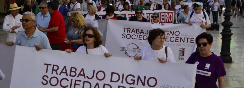 Manifestación de la HOAC en Málaga