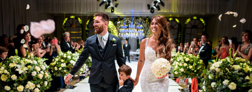 Leo Messi y Antonella Roccuzzo, en su boda 30 junio 2017