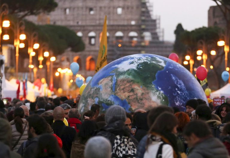Roma marcha contra el cambio climático 2015