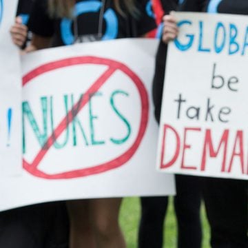 protesta en Washington contra las armas nucleares