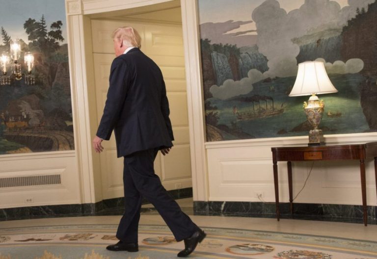 El presidente estadounidense, Donald J. Trump,en una comparecencia en la Casa Blanca/EFE