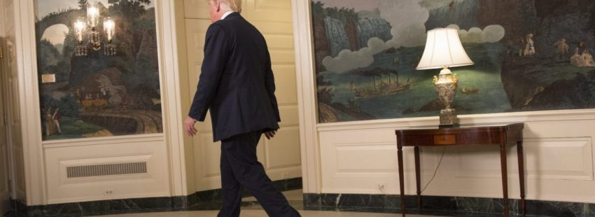 El presidente estadounidense, Donald J. Trump,en una comparecencia en la Casa Blanca/EFE
