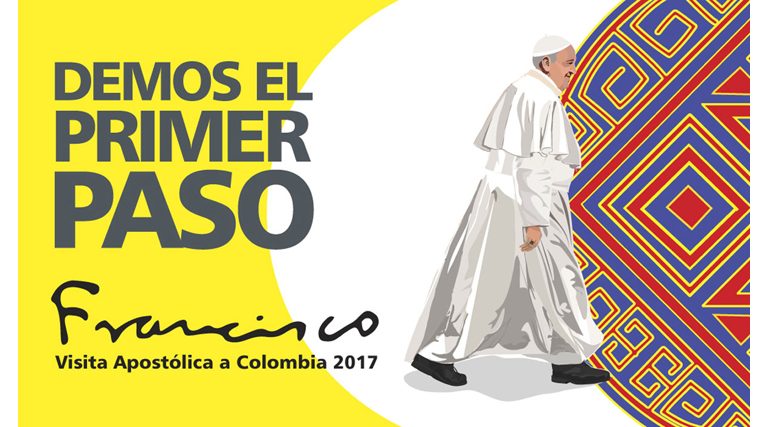 logotipo cartel del viaje del papa Francisco a Colombia 6-10 septiembre 2017