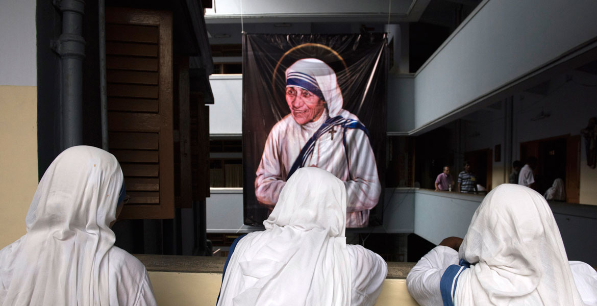 misioneras de la Caridad en Calcuta durante la canonización de Madre Teresa 5 septiembre 2016