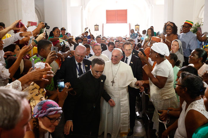 papa Francisco viaje apostólico a Colombia 6-10 septiembre 2017 iglesia san Pedro Claver Cartagena