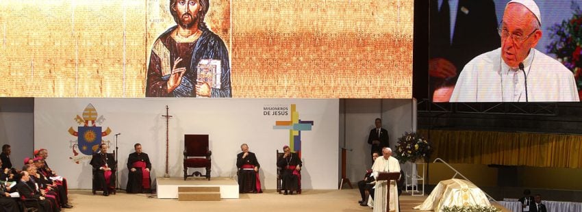 papa Francisco viaje a Colombia encuentro con sacerdotes religiosos religiosas y seminaristas