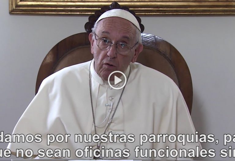 pantallazo el vídeo del papa Francisco septiembre sobre parroquias en misión