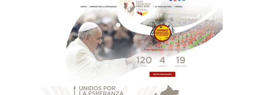 página web oficial de la visita del papa Francisco a Perú enero 2018