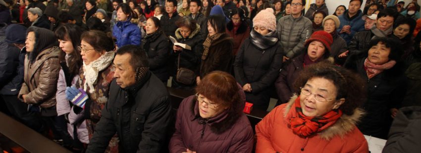 Una iglesia en China, abarrotada durante una celebración archivo