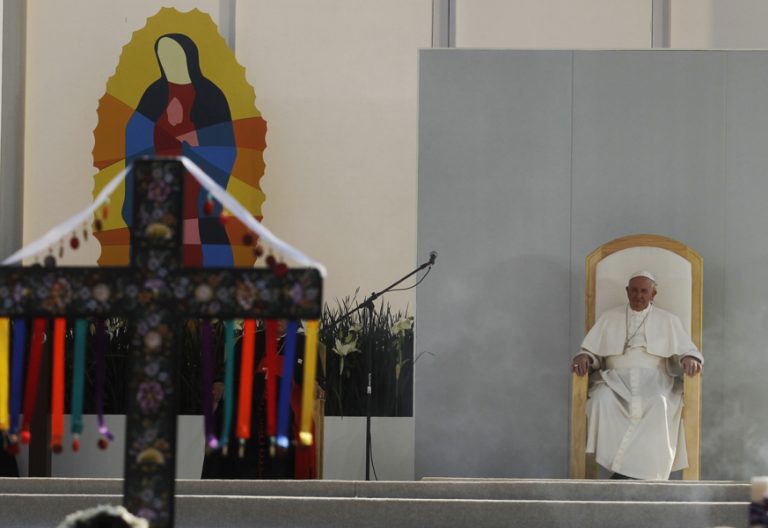 papa Francisco preside una misa con jóvenes durante su viaje a México febrero 2016