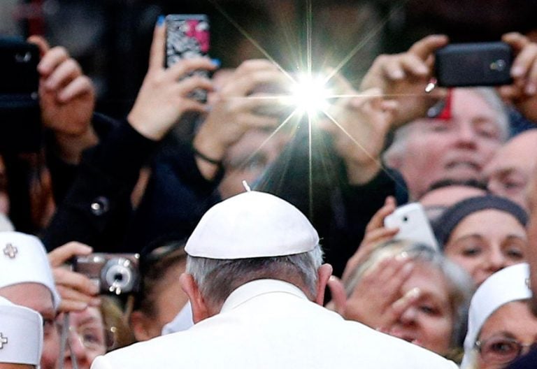 El papa Francisco, objeto de los focos en la audiencia general de los miércoles 8 de noviembre
