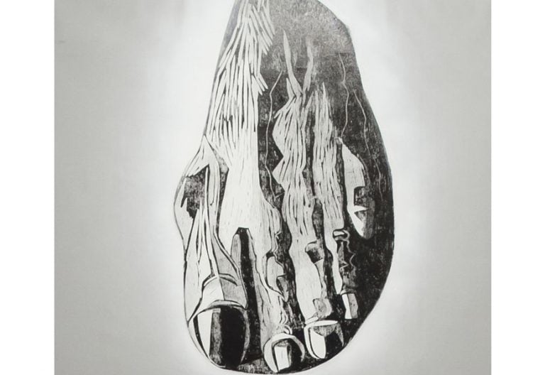 fragmento de Ascensión cuadro de Albina Yaloza