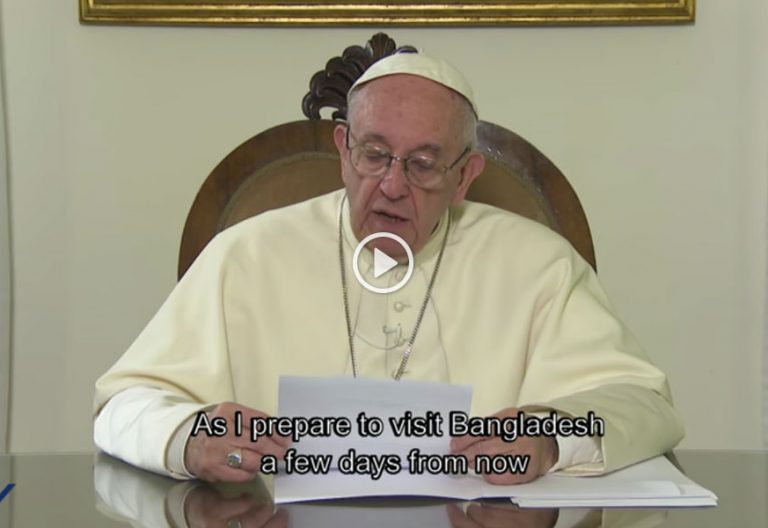 papa Francisco envía un videomensaje a Bangladesh antes de su viaje apostólico noviembre 2017