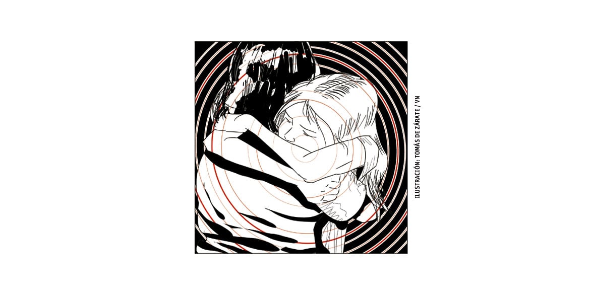 abrazo ilustración del cuento de Navidad 2017