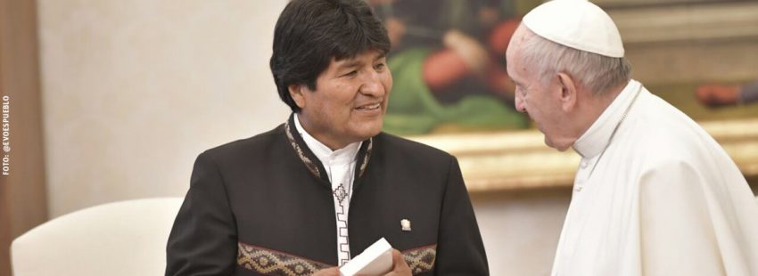 papa Francisco con Evo Morales presidente de Bolivia encuentro Vaticano diciembre 2017