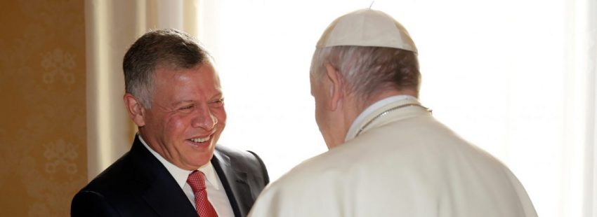 El Papa Francisco, con el rey Abdullah de Jordania/LOR