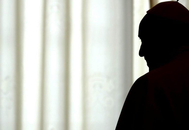 Papa Francisco tras una audiencia oscuridad 2016 marzo