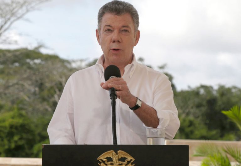 Juan Manuel Santos presidente de Colombia enero 2018