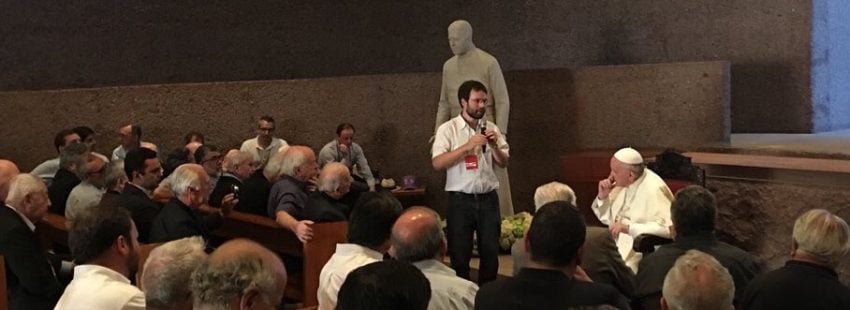 Francisco concluye su primera jornada en Chile visitando el Santuario de San Alberto Hurtado