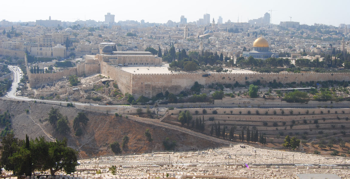 Vista de Jerusalén desde el cementerio