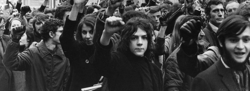 jóvenes franceses en las protestas de Mayo del 68