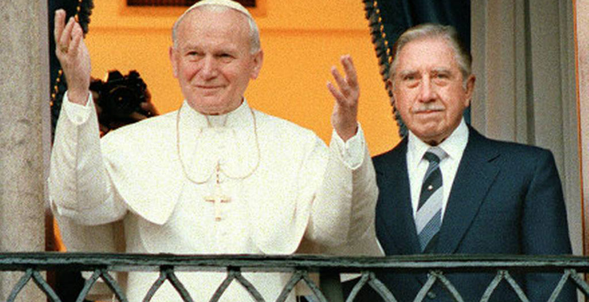 Juan Pablo II y Pinochet