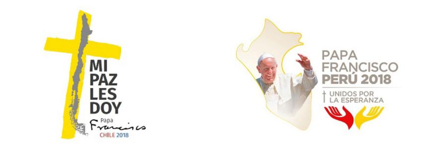 logotipos del viaje visita apostólica papa Francisco a Chile y Perú enero 2018