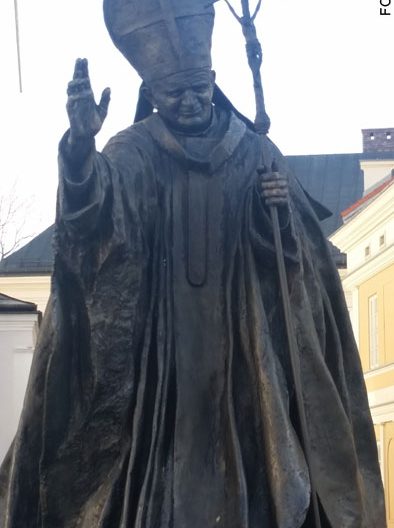 imagen de papa Juan Pablo II en Wadowice